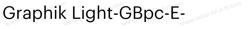 Graphik Light-GBpc-E字体转换
